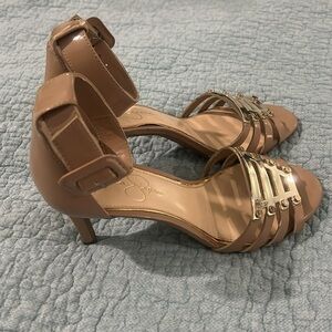 Jessica Simpson Nude Heels Gold ascent's